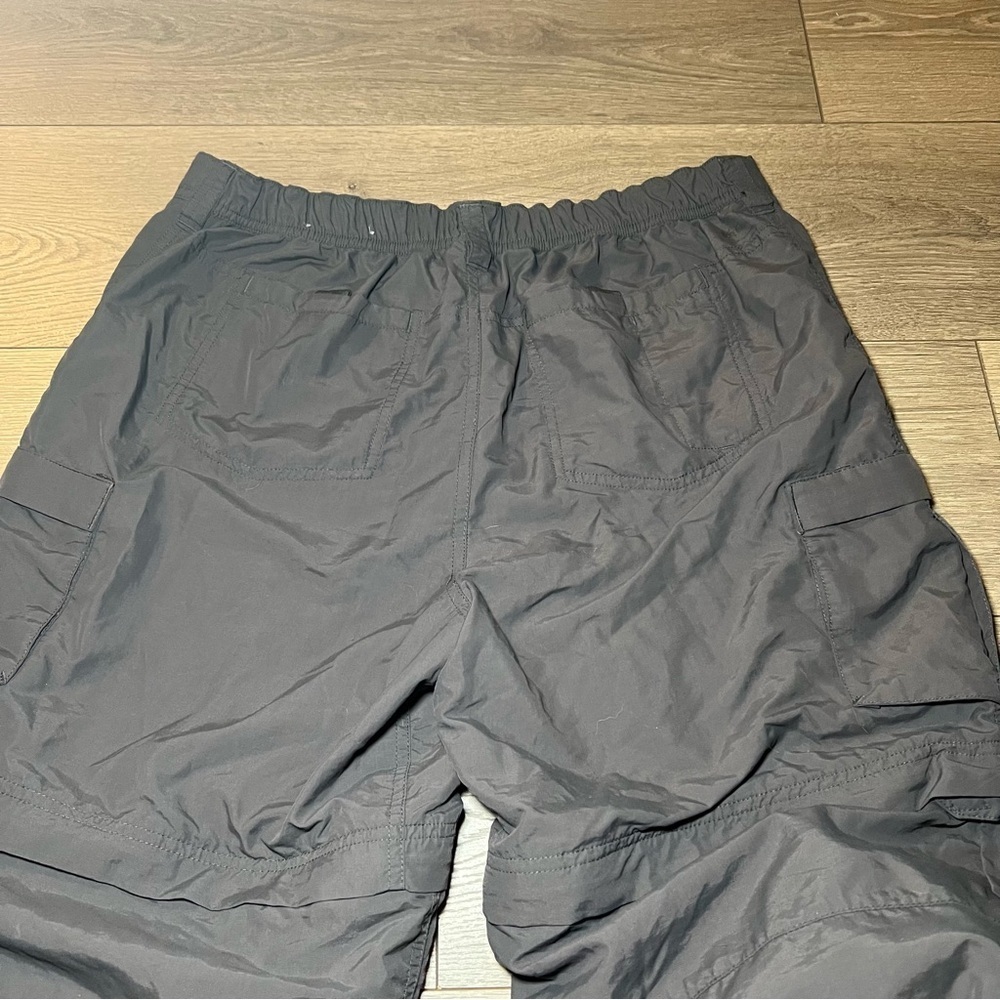 REI Gray Convertible Pants Shorts Womens Sz 14 Petite Elastic Waist Zip Fly - Picture 12 of 14